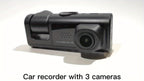 3 Camera Lens Car DVR, 3-Channel Dash Cam HD 1080P Front And Rear Dual Lens Dashcam ParLot Monitoring, Infrared Night Vision Image