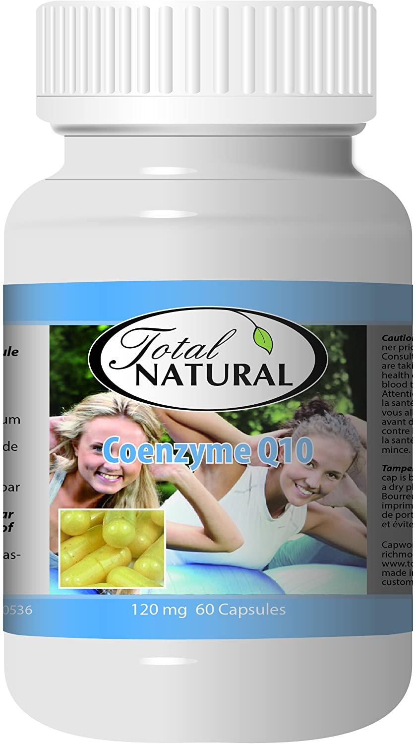 Coenzyme Q10 120mg Capsules 60 Count Bottle [12 Bottles] by Total Natural, Safe and Natural Antioxidant/Cell Growth and Maintenance Health Supplement for Men and Women, GMP Premium Ingredients