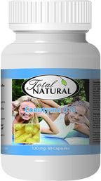 Coenzyme Q10 120mg Capsules 60 Count Bottle [12 Bottles] by Total Natural, Safe and Natural Antioxidant/Cell Growth and Maintenance Health Supplement for Men and Women, GMP Premium Ingredients