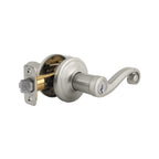 Lido Satin Nickel Entry Door Lever Featuring SmartKey Security
