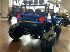 Dazone 12V Mini UTV All-Terrain Kids Ride on Truck Car, Manual/ Parental Remote Control Modes Truck Vehicle with Headlights, MP3 Port, Music for Children(Blue)