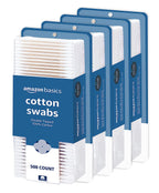 Amazon Basics Cotton Swabs, 2000 Count (4 Packs of 500) (Previously Solimo)