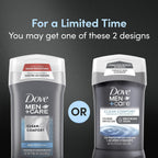 Dove Men+Care Deodorant Stick Moisturizing Deodorant For 72-Hour Protection Clean Comfort Aluminum Free Deodorant For Men, 3 Ounce (Pack of 2)