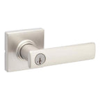 BrSquare Satin Nickel Keyed Entry Door Lever Featuring SmartKey Technology and Microban