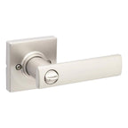 BrSquare Satin Nickel Keyed Entry Door Lever Featuring SmartKey Technology and Microban