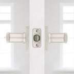 BrSquare Satin Nickel Keyed Entry Door Lever Featuring SmartKey Technology and Microban