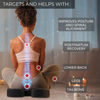 Everlasting Comfort Seat Cushion for Tailbone Pain Relief - Office Chair Cushion w/Premium ComfortFoam™ for All-Day Sitting Support - Coccyx, Sciatica Pain Relief Pillow for Desk Chair, Car Seat