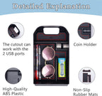 JDMCAR Center Console Tray Organizer Compatible with Toyota RAV4 Accessories 2023 2023 2023 2023 2023 and 2021-2023 RAV4 Prime, Armrest Insert Container ABS Material Secondary Storage Box-Red