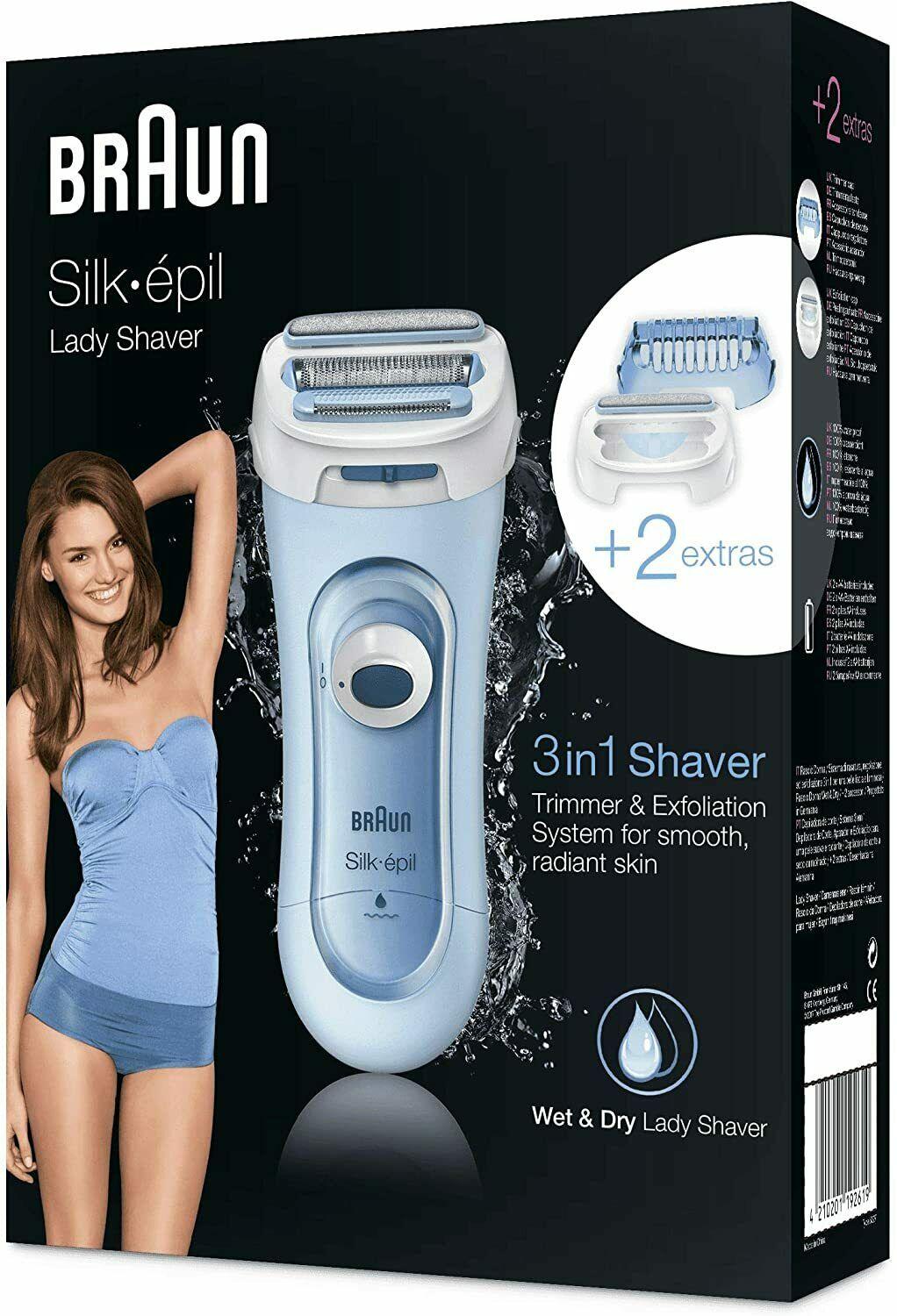 Silk-epil 5-160 Waterproof Wireless & Dry Electric Lady Shaver Trimmer
