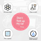 8sanlione Car Cup Coaster, 4Pcs 2.75 Inch Auto Cup Holder Insert Coasters, Non-Slip Waterproof Embedded Drink Mat, Automotive Interior Accessories for Men and Women (D Pink/4PCS)