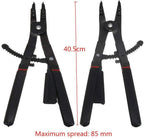 CT-CT Plier 16 Inch 2Pcs LarCirclip Snap Ring Pliers Set Retaining Ring Ratcheting with Xtra Tips Pincers Tool Hand Tools