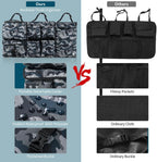 Car Trunk Organizer with Cooler, Hanging Car Organizers and Storage with Large Pockets, Zippers Detachable Seat Back Organizers Storage, Waterproof Car Storage Trunk Organizer for Jeeps, SUVs, Camo