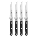 Zwilling J.A. Henckels Pro 4-pc Steak Knife Set, Black/Stainless Steel, 4.5" (38430-002)