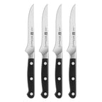 Zwilling J.A. Henckels Pro 4-pc Steak Knife Set, Black/Stainless Steel, 4.5" (38430-002)