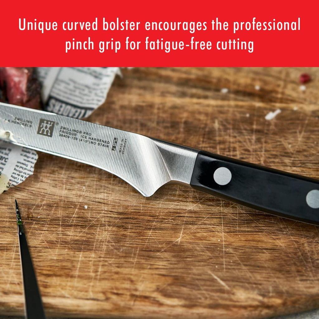Zwilling J.A. Henckels Pro 4-pc Steak Knife Set, Black/Stainless Steel, 4.5" (38430-002)