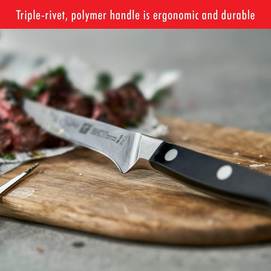 Zwilling J.A. Henckels Pro 4-pc Steak Knife Set, Black/Stainless Steel, 4.5" (38430-002)