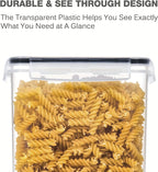 24pcs Airtight Food StoraContainers Set With Lids, BPA Plastic Dry Food Canisters For Kitchen Pantry Organization And Storage, Include Labels