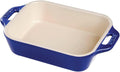 STAUB Ceramics Rectangular Baking Dish, 13x9-inch, Dark Blue