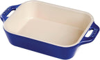 STAUB Ceramics Rectangular Baking Dish, 13x9-inch, Dark Blue