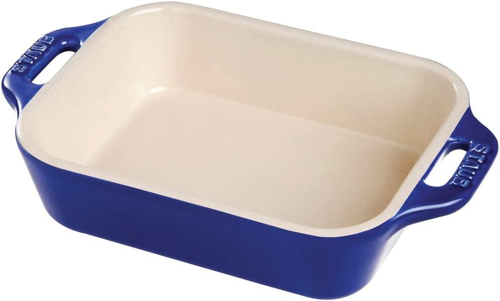 STAUB Ceramics Rectangular Baking Dish, 13x9-inch, Dark Blue