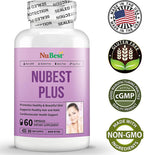 NuBest Plus - Youthful Skin Formula - Beauty & Health Support - Natural Supplement - Collagen Hydrolysate, CoEnzyme Q10 & Vitamins 60 Capsules (Pack of 12)