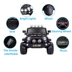 Topcobe Kids Electric Cars to Ride in, 12V Kids Ride-On Jeep Car for Child Boys Girls, Gift Children Truck Car with Remote Control, 3 Speeds, Spring Suspension, LED Lights