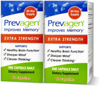 Prevagen Improves Memory - Extra Strength 20mg, 60 Capsules |2 Pack| with Apoaequorin & Vitamin D|Brain Supplement for Better Brain Health, Supports Healthy Brain Function & Clarity|Memory Supplement