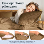 LuxClub 6 PC California King Size Sheet Set Bamboo Sheets Deep Pockets 18" Eco Friendly Wrinkle Free Cooling Sheets Machine Washable Hotel Bedding Silky Soft - Dark Khaki California King