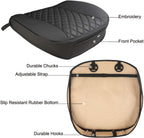 Black Panther PU Car Seat Cover, Front Seat Protector Compatible with 90% Vehicles,Embroidery,Anti-Slip &amp; Full Wrapping Bottom (W 21.26ׄ 20.87 Inch)(1Piece,Black)