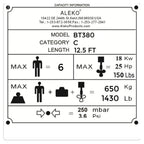 ALEKO Inflatable Boat - 12.5 Feet - Aluminum Floor - Gray