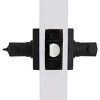 Highland Matte Black Bed and Bath Door Lever with Square Rose