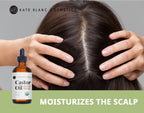 Organic Castor Oil (4oz), USDA Certified, 100% Pure, Cold Pressed, Hexane Free by Kate Blanc. Stimulate Growth for Eyelashes, Eyebrows, Hair. Skin Moisturizer &amp; Oil Cleanse with Starter Kit