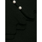 sexy long sleeve knit black cardigan