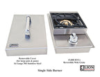 SINGLE DROP IN BBQ ISLAND SIDE BURNER 15KBTU PROPANE -L6247-