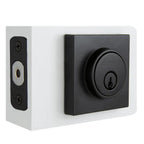 Contemporary Matte Black Square Double Cylinder Deadbolt