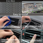 27pcs Bling Car Accessories Set For Women, Bling Steering Wheel Covers Universal Fit 15 Inch, Bling License Plate Frame,  Phone Holder, Car Coasters