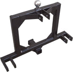 Field Tuff FTF-02TQH Rugged Square Framed Steel 3 Point 2 Inch Thick Hitch for Category 1 Tractors with 2.31 Inch Ball for Gooseneck Trailers, Black