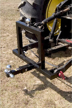 Field Tuff FTF-02TQH Rugged Square Framed Steel 3 Point 2 Inch Thick Hitch for Category 1 Tractors with 2.31 Inch Ball for Gooseneck Trailers, Black