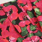 floral notched collar coat