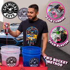 Chemical Guys CWS_402BK Car Wash Detailing Bucket, Mitt &amp; Accessories Bundle (6 Items) Featuring Mr. Pink Foaming Car Wash Soap, 128 fl oz (1 Gal) Works on Cars, Trucks, SUVs, RVs &amp; More
