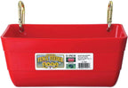 Little Giant FF11RED 4.5 Quart Heavy Duty Plastic Feed Trough Bucket Fence Feeder with Clips for Livestock & Pets, Red (6 Pack)