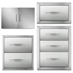 Single/Double/Triple Drawer Outdoor Kitchen BBQ DOOR Island  Steel