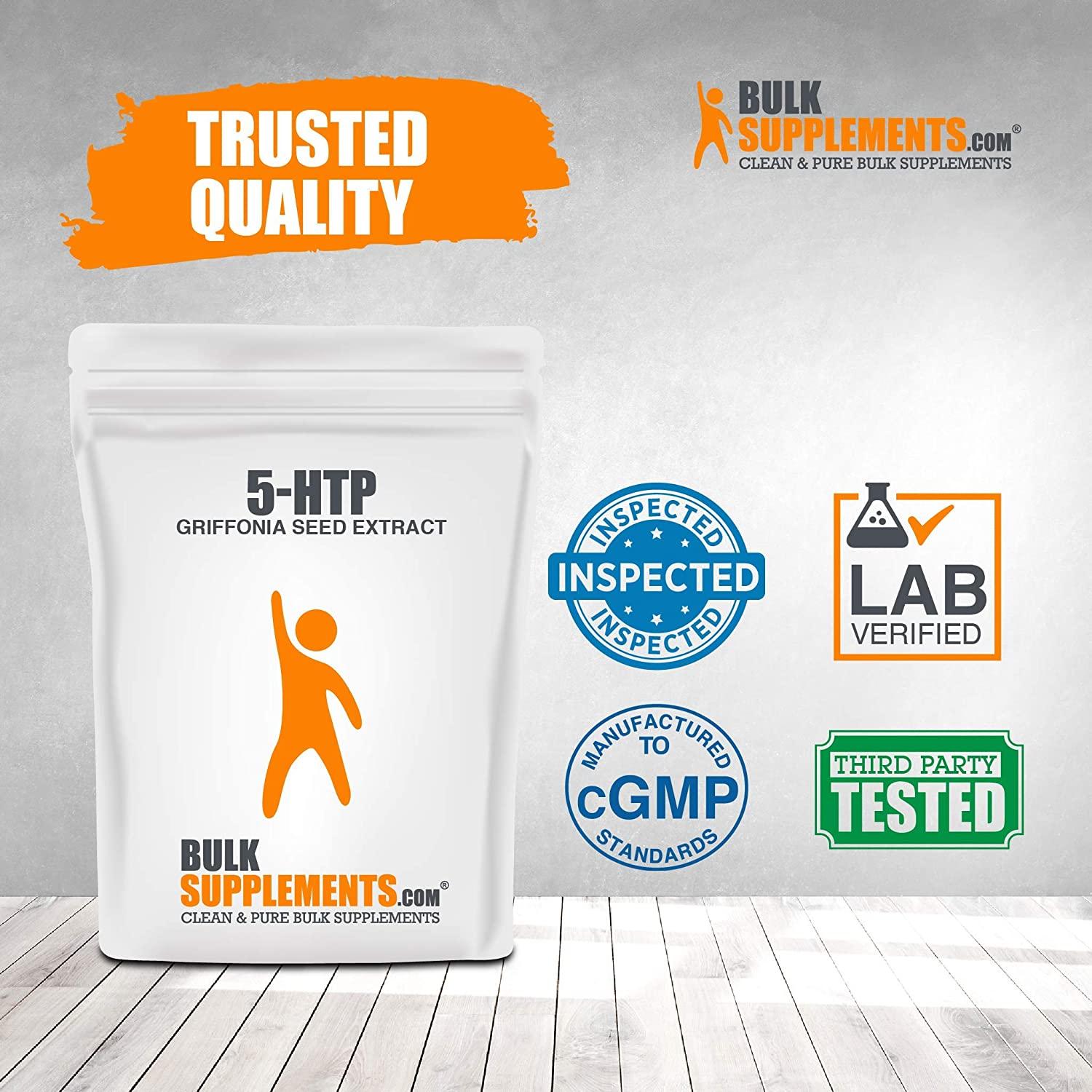 BulkSupplements.com 5-HTP (Griffonia Seed Extract) - Mood Boosting Supplement - Serotonin Supplement - 5-HTP 200mg (1 Kilogram - 2.2 lbs)