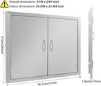 Seeutek Outdoor Kitchen Doors BBQ Access Door 31W X 24H Inch -  Steel D