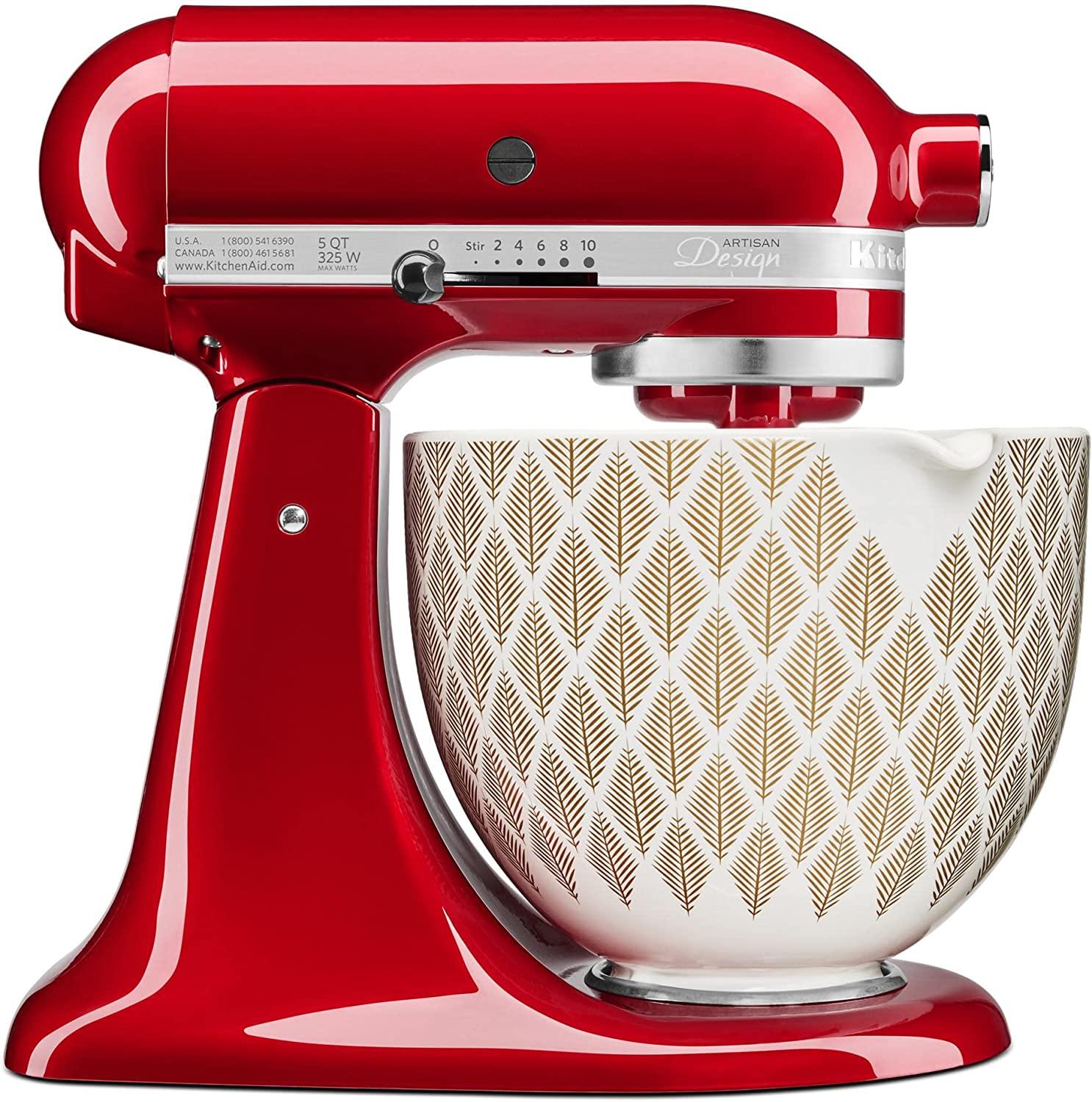 KitchenAid KSM2CB5PGC 5 Quart Stand Mixer Bowl, Gold Conifer Ceramic