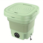 Portable Foldable Mini Washing Machine 8L High Capacity With 3 Modes Deep Cleaning Half Automatic Washt Soft Spin Dry For RV Travel, Camping