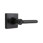 TonbridMatte Black Keyed Entry Door Lever with Square Rose