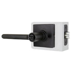 TonbridMatte Black Keyed Entry Door Lever with Square Rose