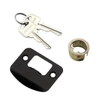 TonbridMatte Black Keyed Entry Door Lever with Square Rose