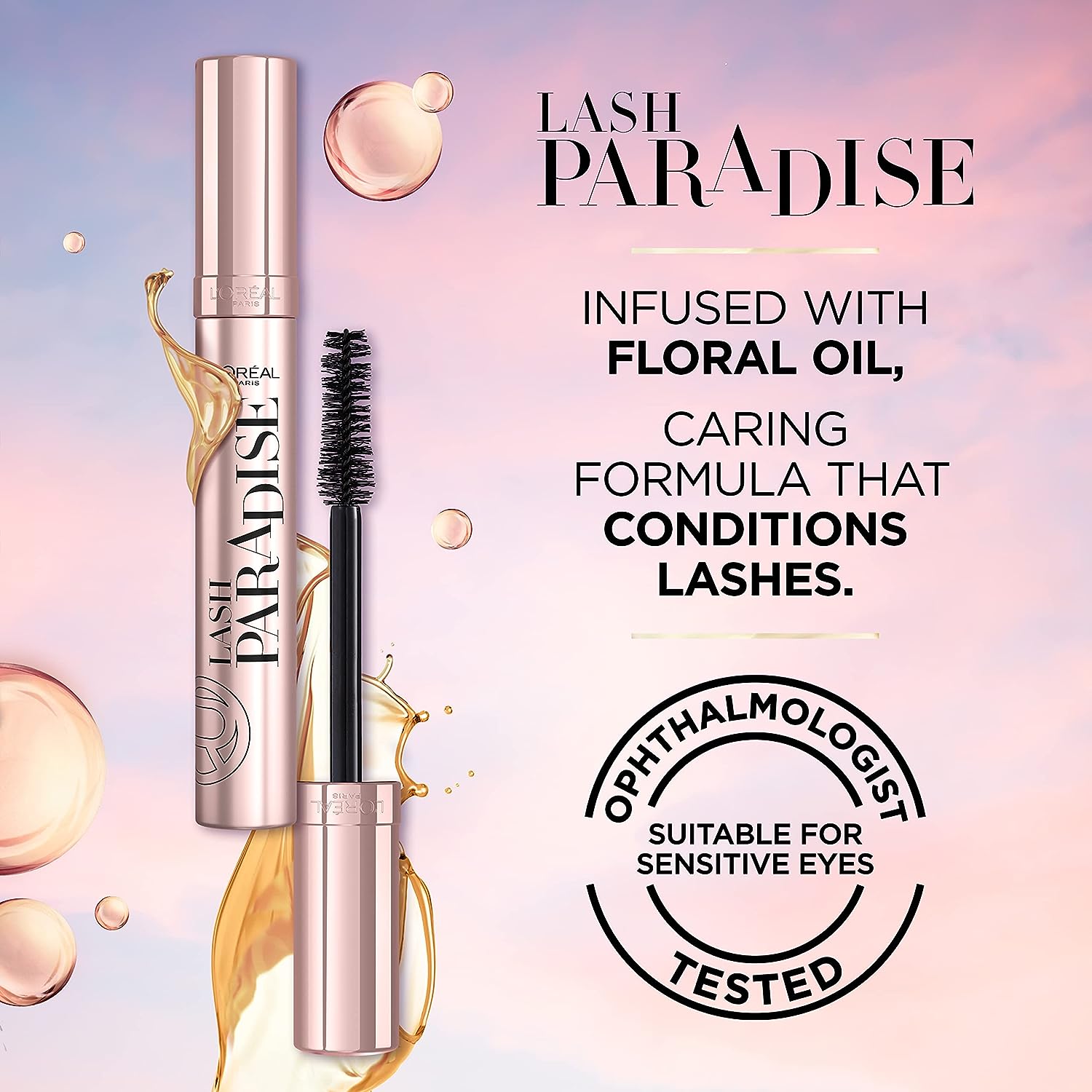 L'Oreal Paris Voluminous Makeup Lash Paradise Mascara, Black, 0.25 Fl Oz (Pack of 2) Packaging May Vary